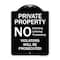 Signmission Designer Series-No Soliciting Loitering Trespassing. Violators Will Be Prosecu, 24" H, BW-1824-9946 A-DES-BW-1824-9946 - alternate 1